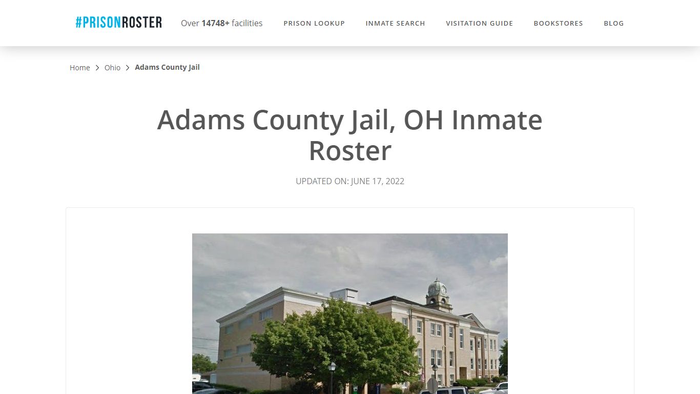 Adams County Jail, OH Inmate Roster - Prisonroster